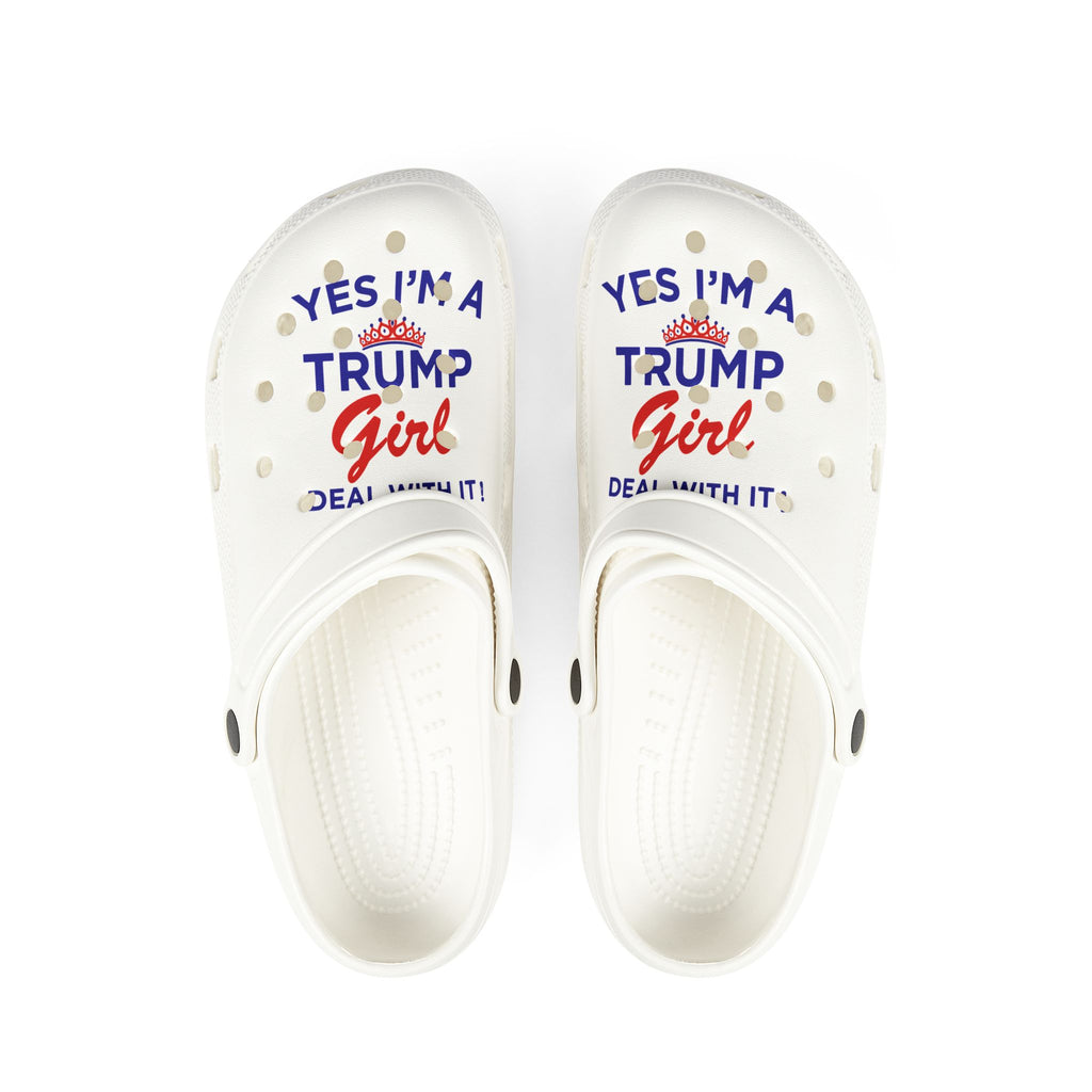 Trump Girl EVA Foam Clogs — "Yes I'm a Trump Girl" Printed Slip-On Shoes