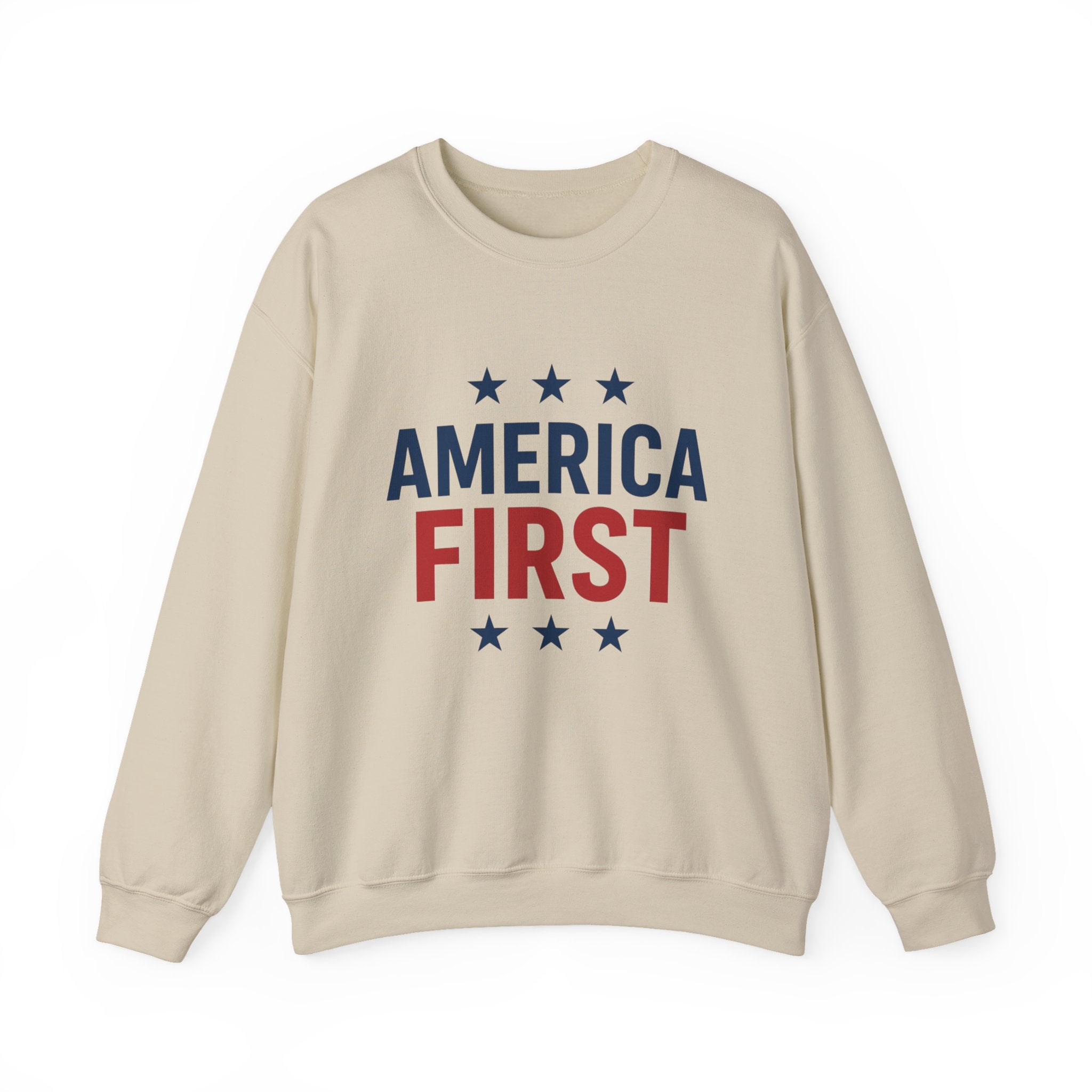 America First Sweatshirt — Patriotic Crewneck Pullover