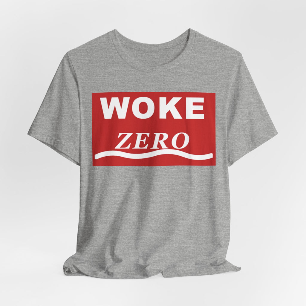 Woke Zero Tee — Bold Red Statement T-Shirt