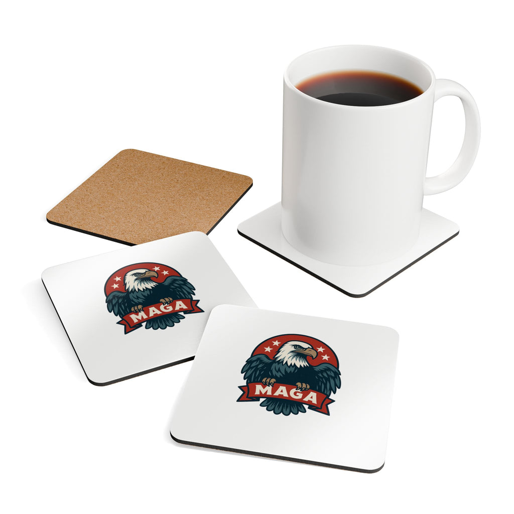 MAGA Eagle Cork Coaster Set — Patriotic Drink Coasters (4-Pack)