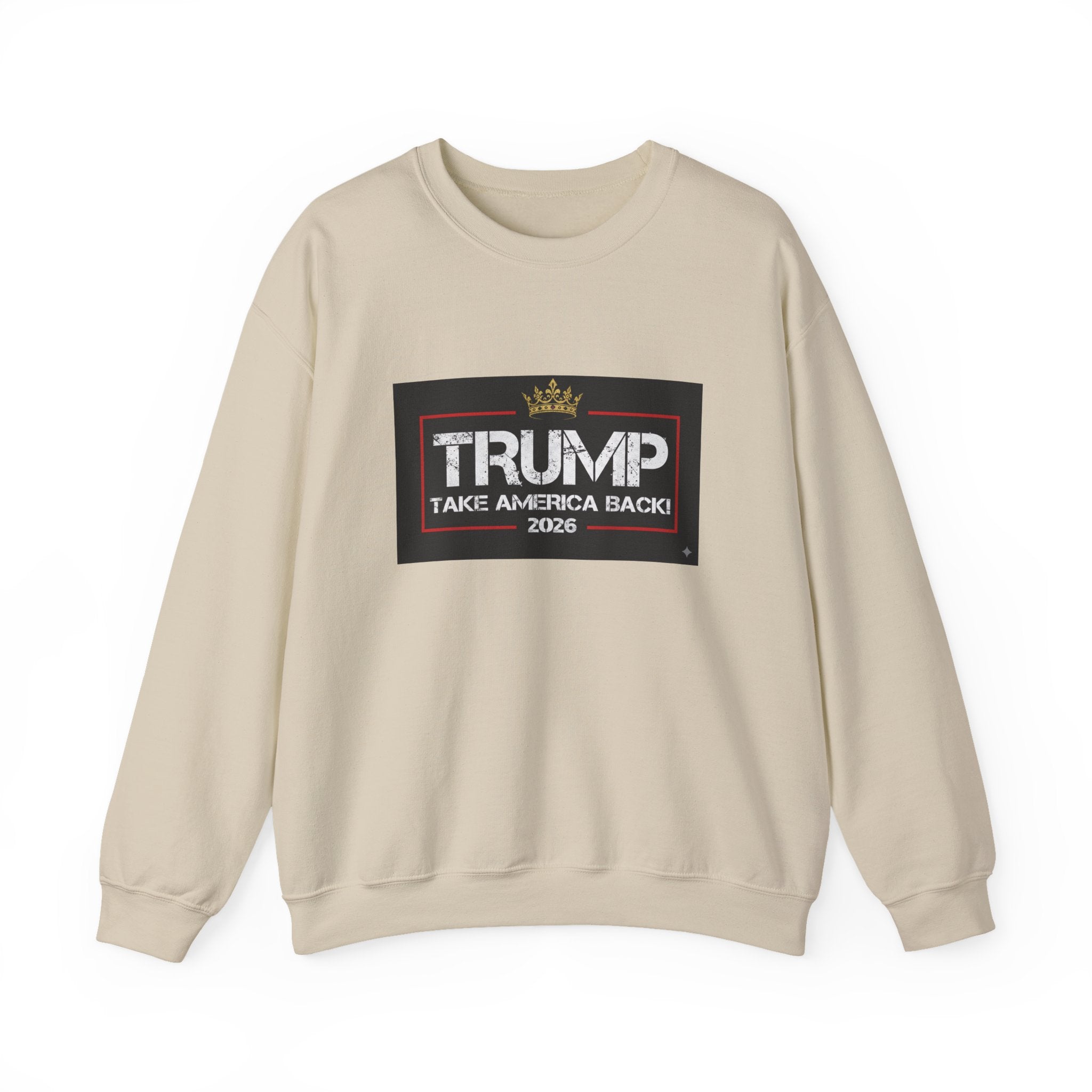 Crewneck Sweatshirt — "TAKE AMERICA BACK" 2028 Political Graphic