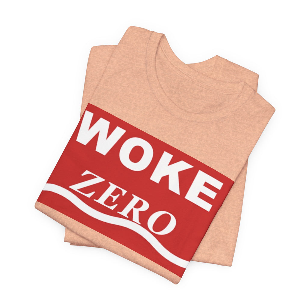 Woke Zero Tee — Bold Red Statement T-Shirt