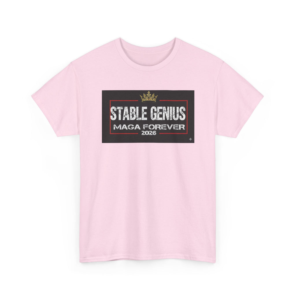 Unisex Heavy Cotton Tee--"Stable Genius MAGA Forever"