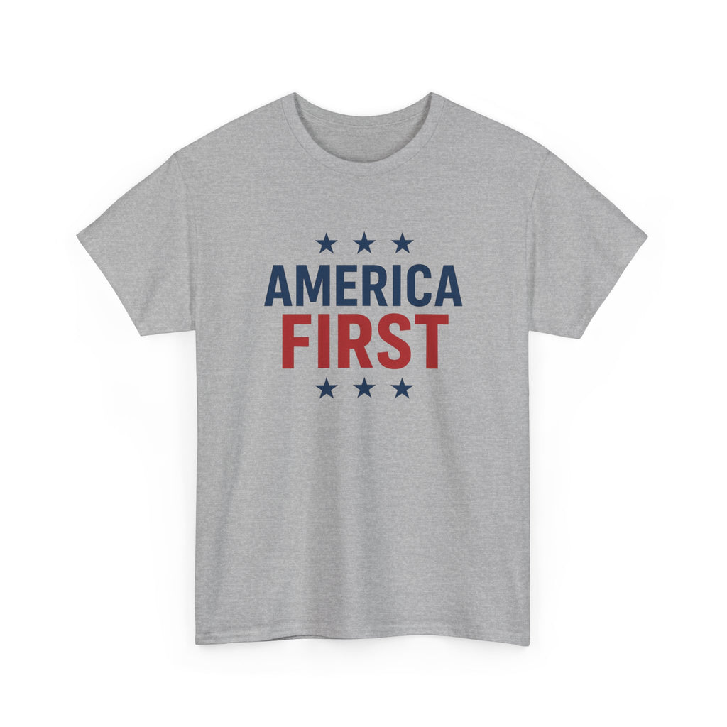 T-Shirt — "America First" Patriotic Graphic Tee