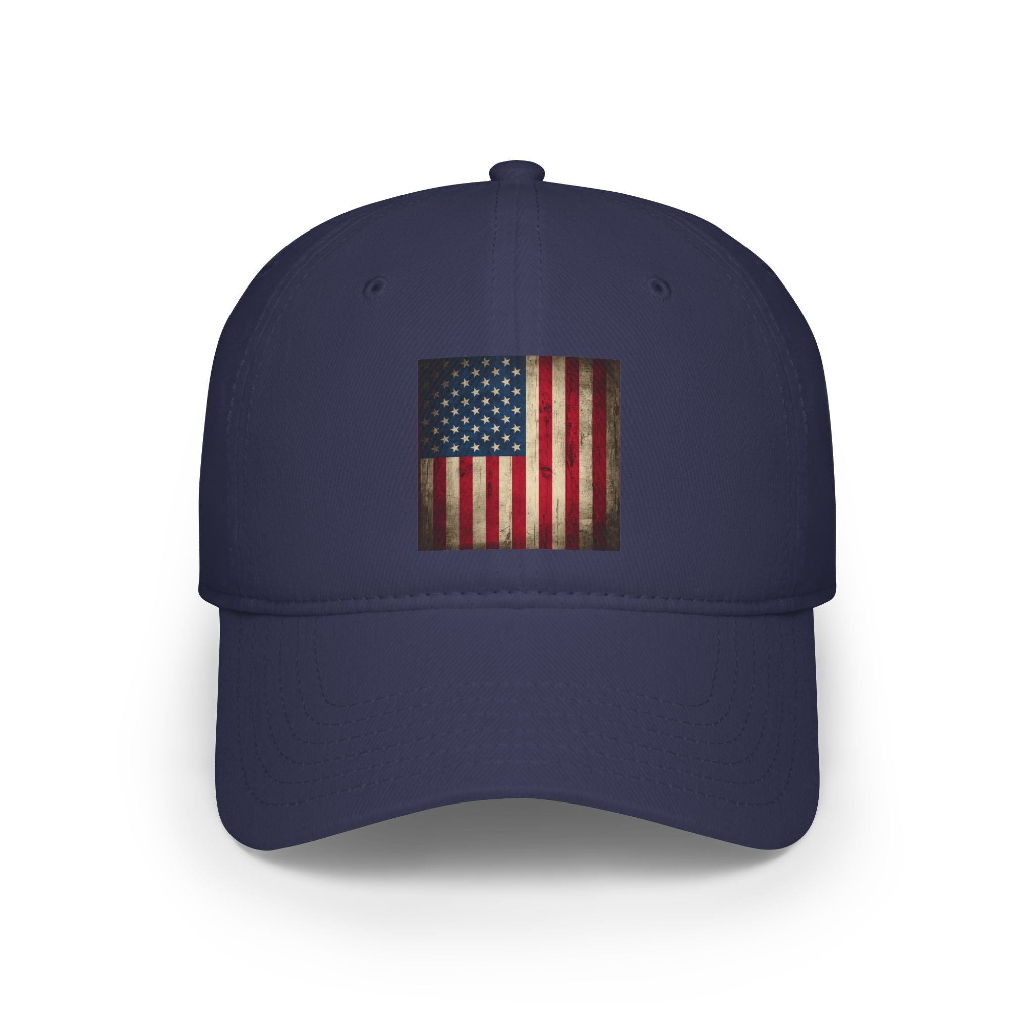 Unisex Distressed American Flag Low Profile Baseball Cap