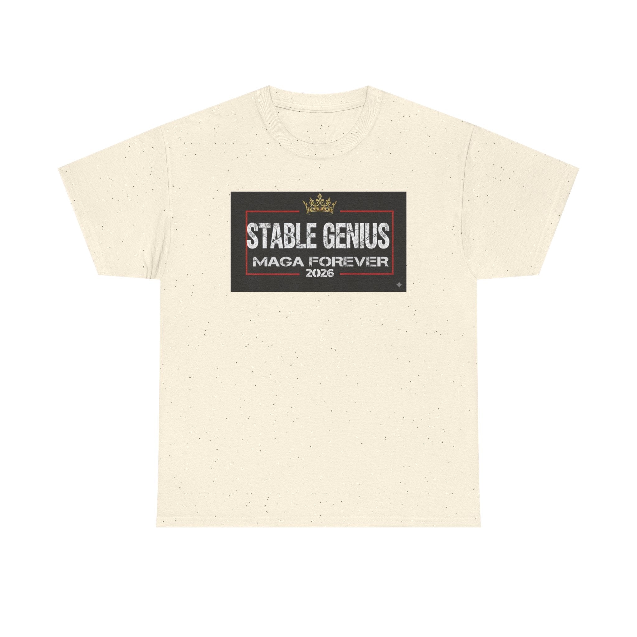 Unisex Heavy Cotton Tee--"Stable Genius MAGA Forever"