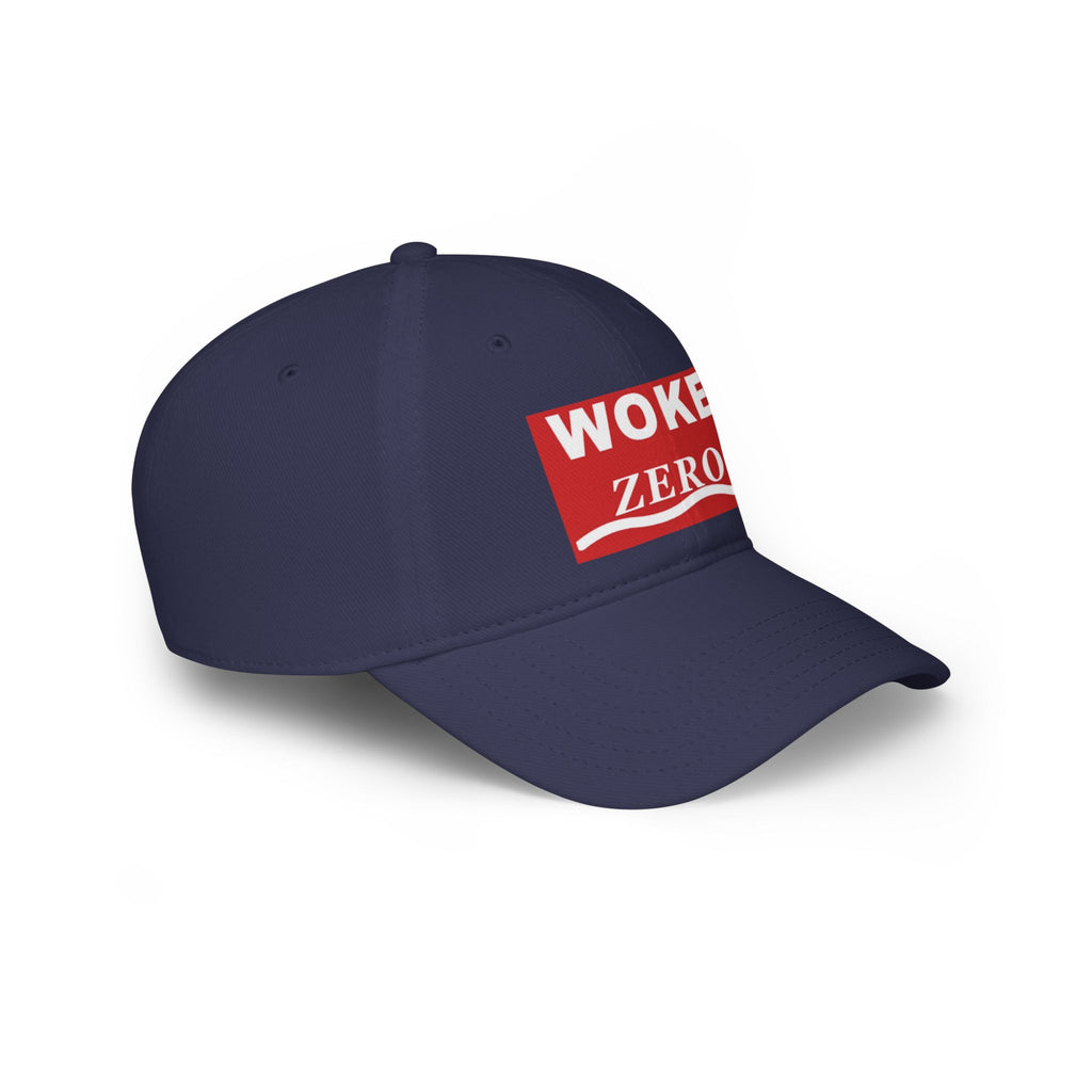 Woke Zero Baseball Cap — Bold Red Logo Low-Profile Hat