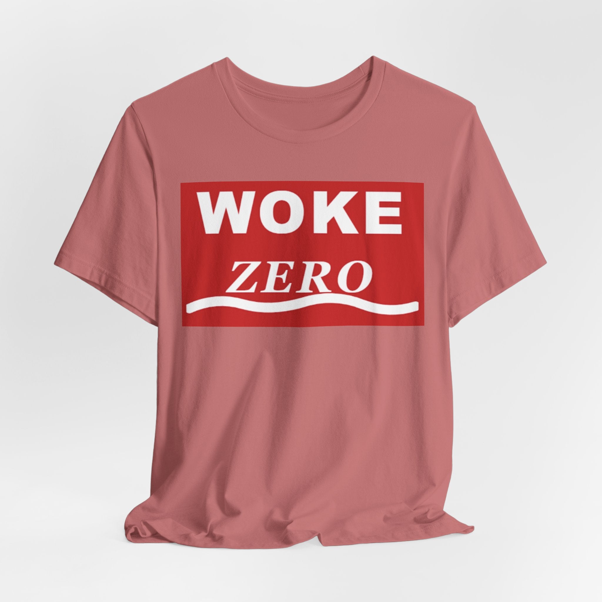 Woke Zero Tee — Bold Red Statement T-Shirt