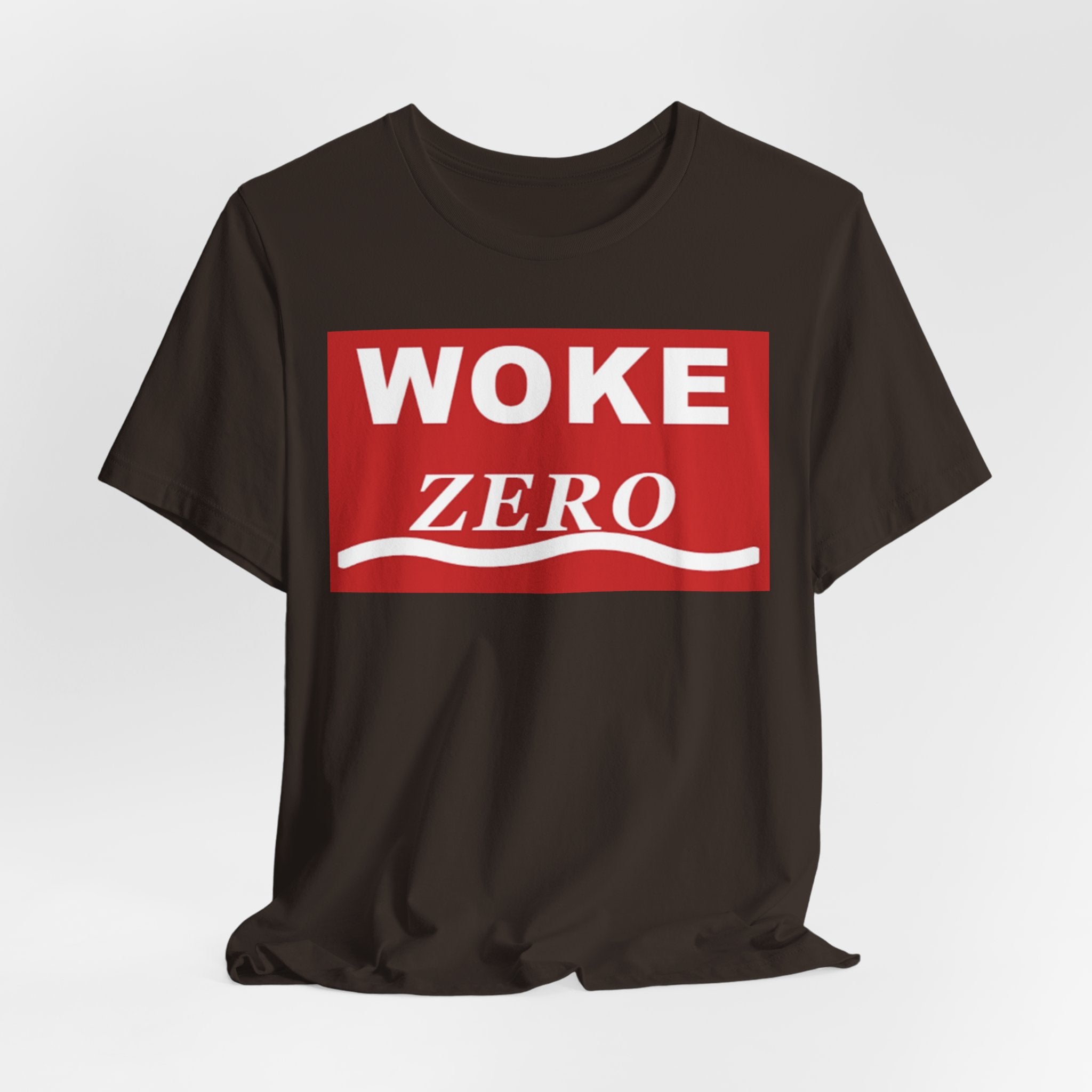Woke Zero Tee — Bold Red Statement T-Shirt