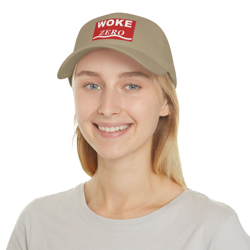 Woke Zero Baseball Cap — Bold Red Logo Low-Profile Hat