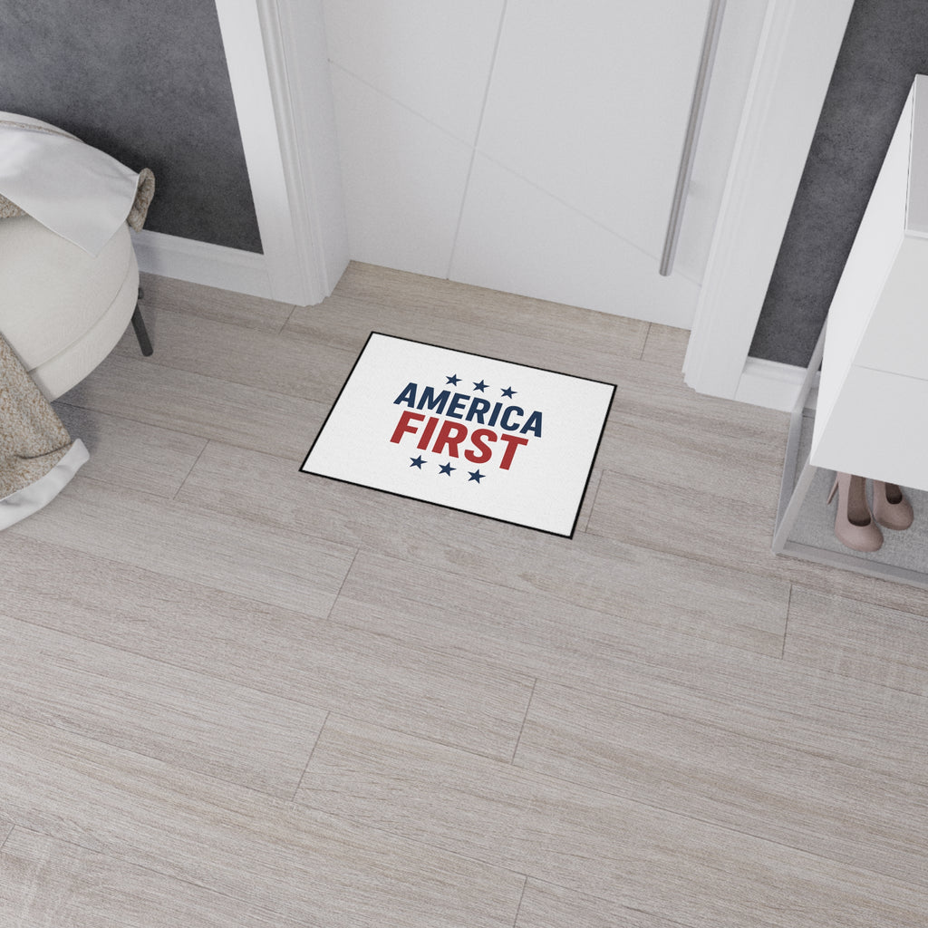 America First Patriotic Floor Mat