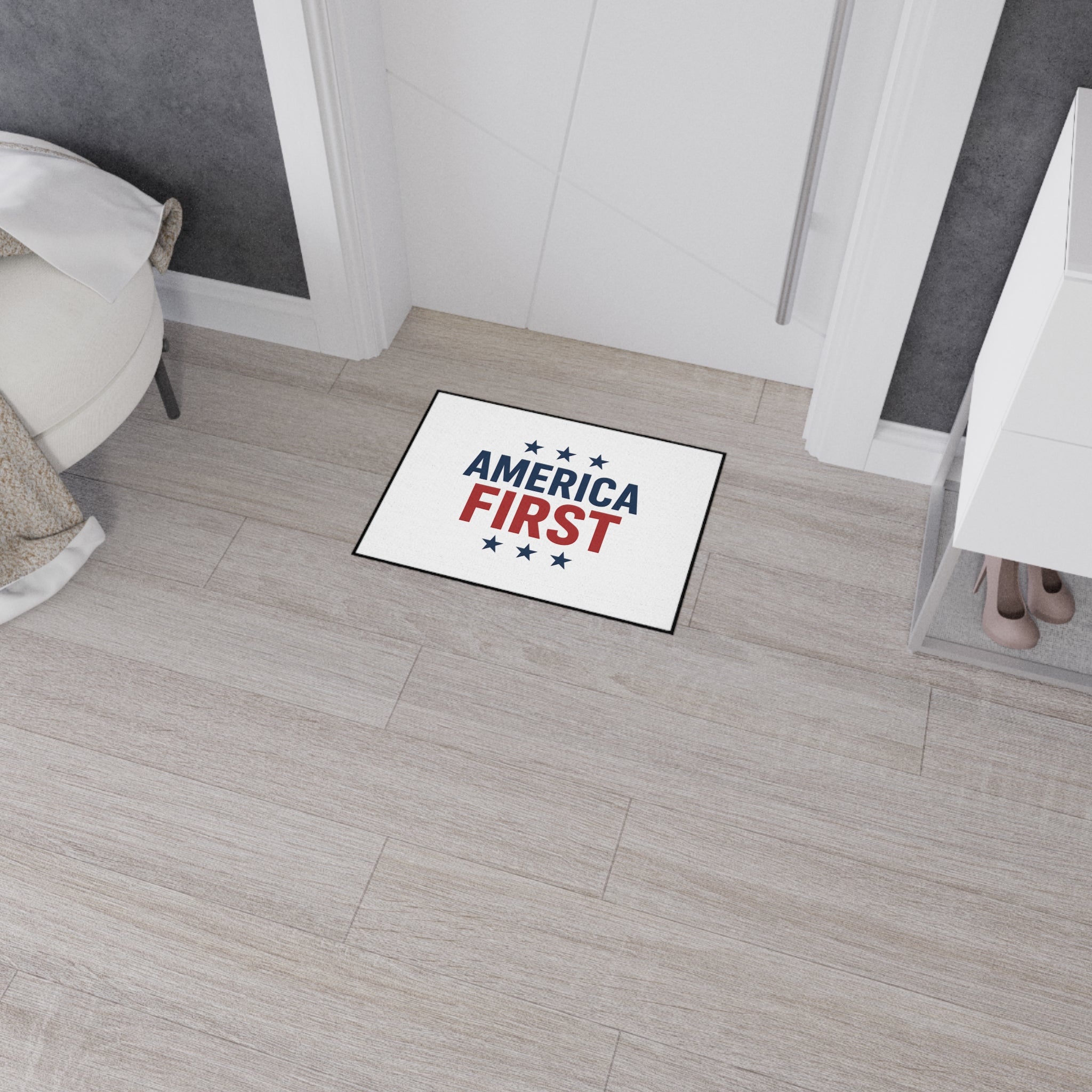 America First Patriotic Floor Mat