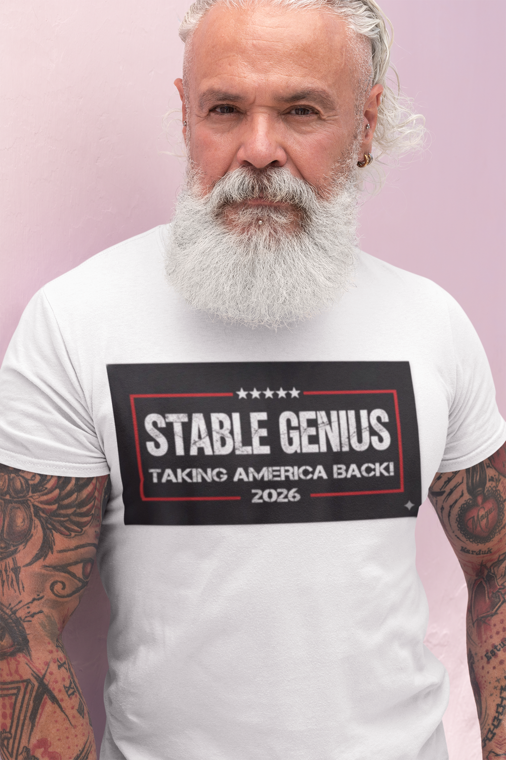 Unisex Heavy Cotton Tee--"Stable Genius: Taking America Back"