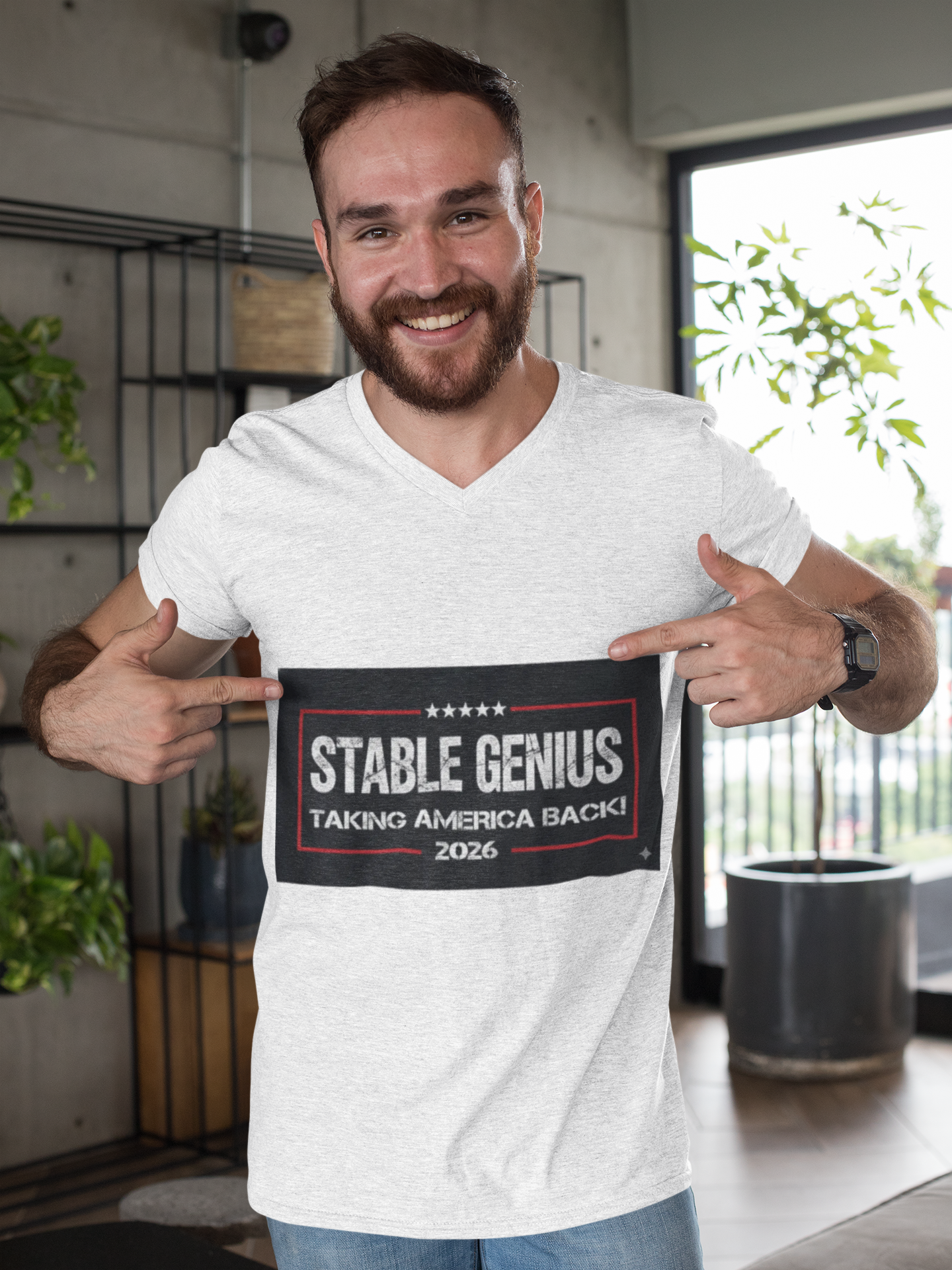 Unisex Heavy Cotton Tee--"Stable Genius: Taking America Back"