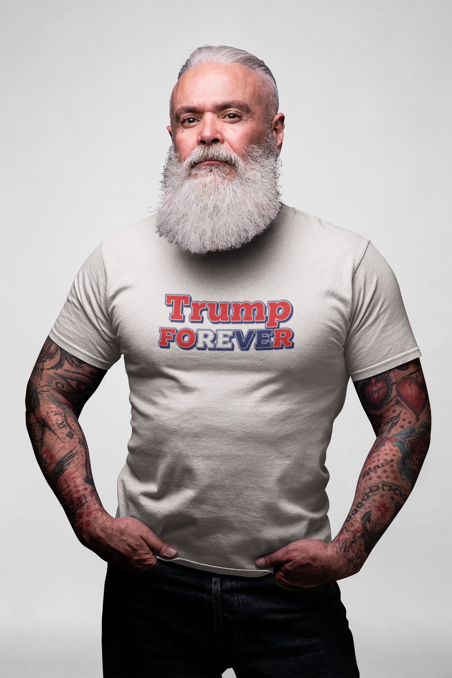 Unisex Heavy Cotton Tee--"Trump Forever"