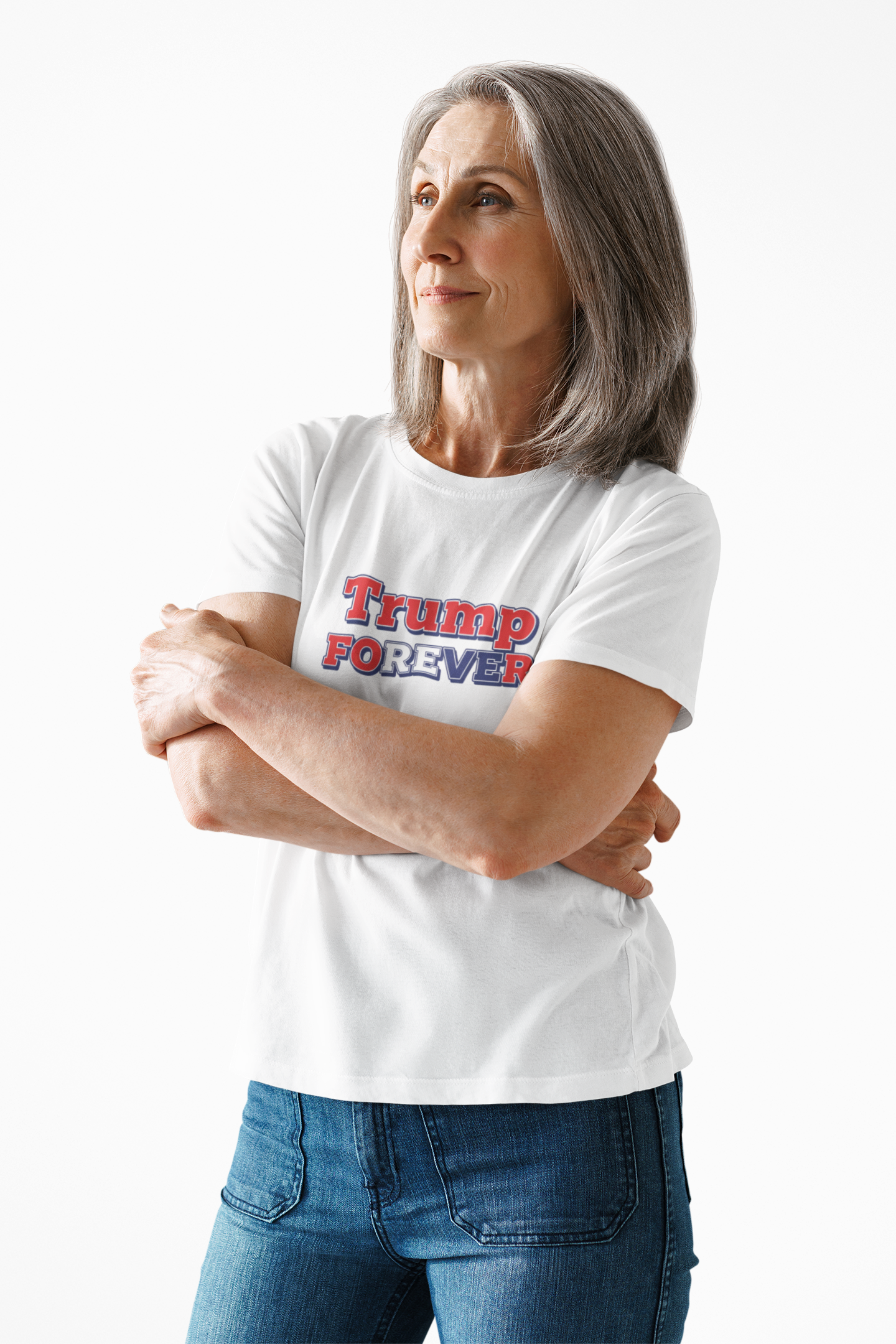 Unisex Heavy Cotton Tee--"Trump Forever"