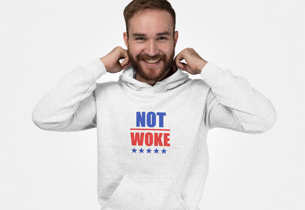 Unisex "Not Woke" Hoodie with Stars