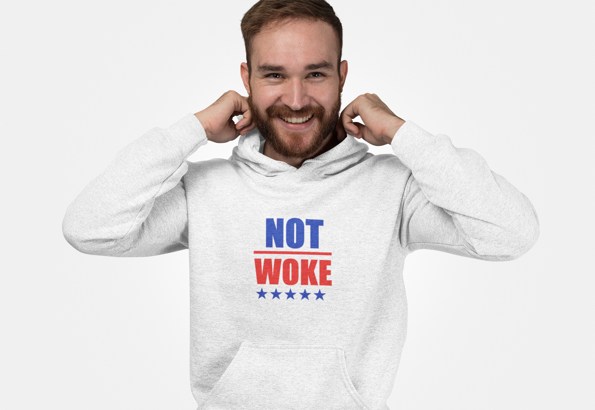 Unisex "Not Woke" Hoodie with Stars