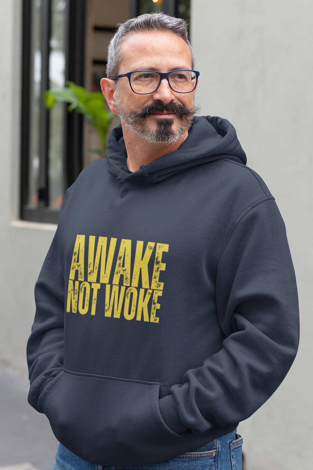Unisex Heavy Blend™ Hooded Sweatshirt--"Awake Not Woke"