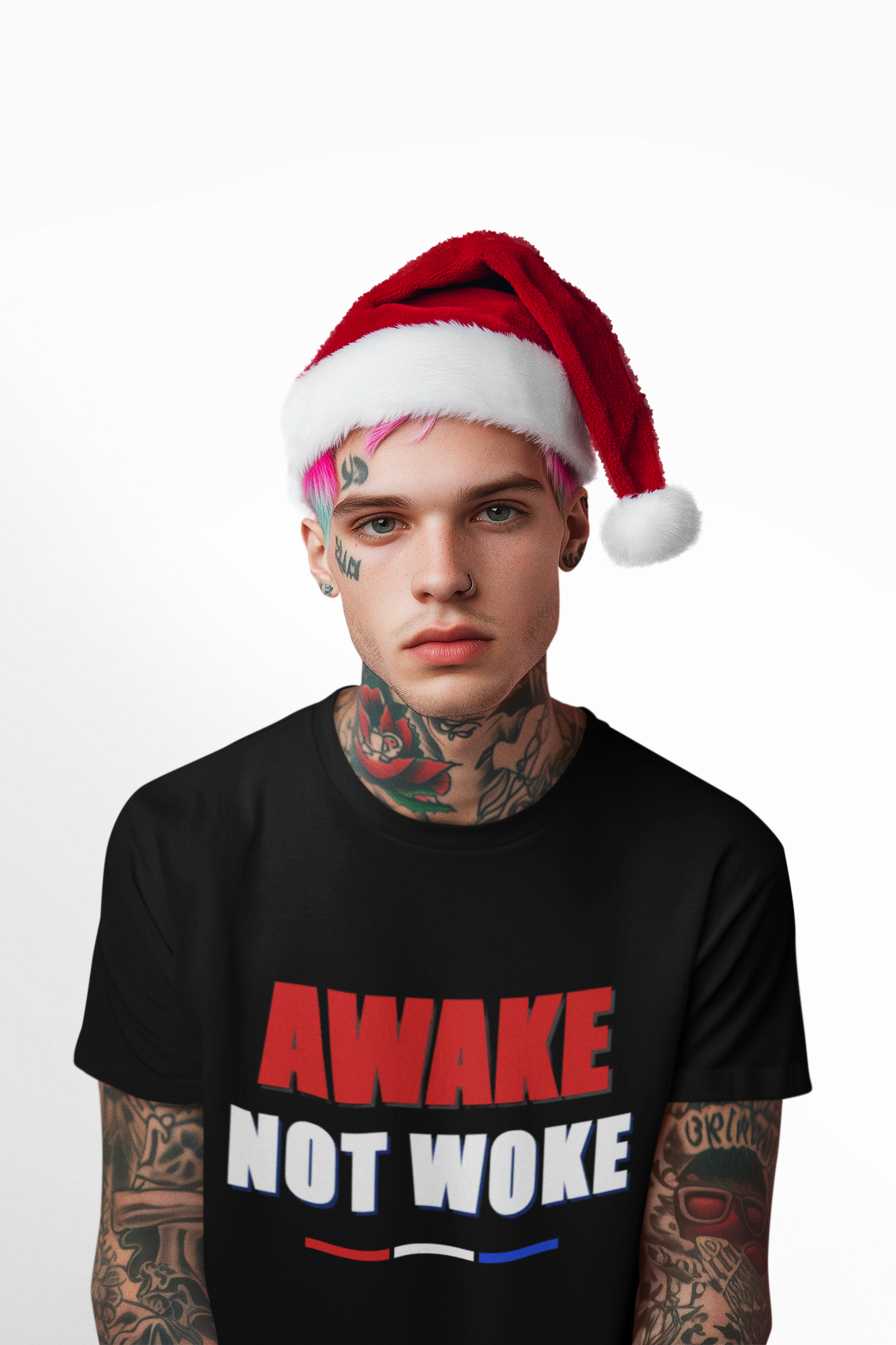 T-Shirt — "Awake Not Woke" Patriotic Graphic Tee