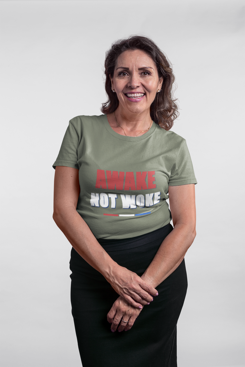 T-Shirt — "Awake Not Woke" Patriotic Graphic Tee