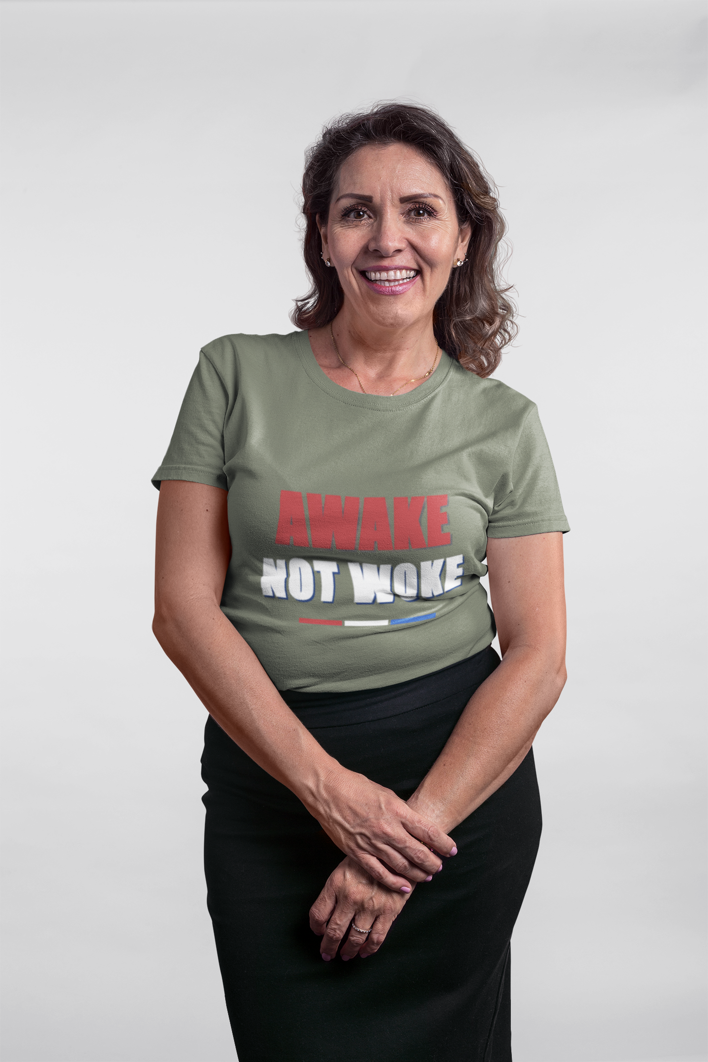 T-Shirt — "Awake Not Woke" Patriotic Graphic Tee