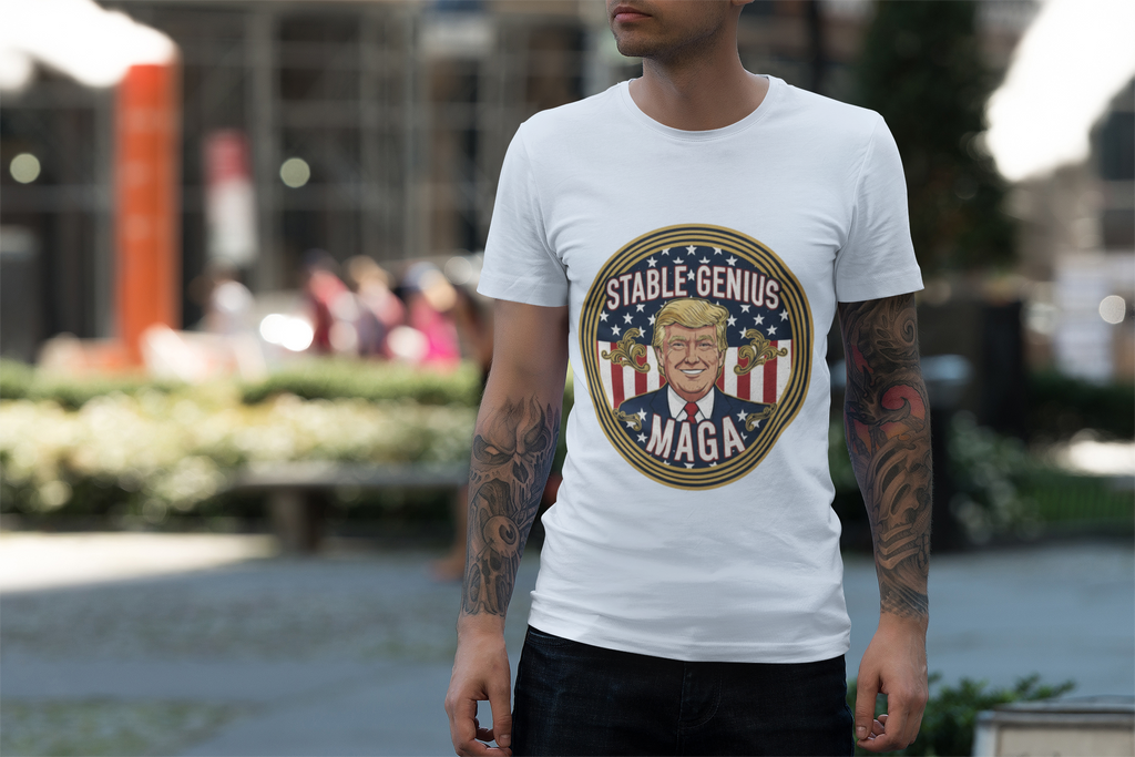 Unisex Heavy Cotton Tee--"Stable Genuis MAGA"