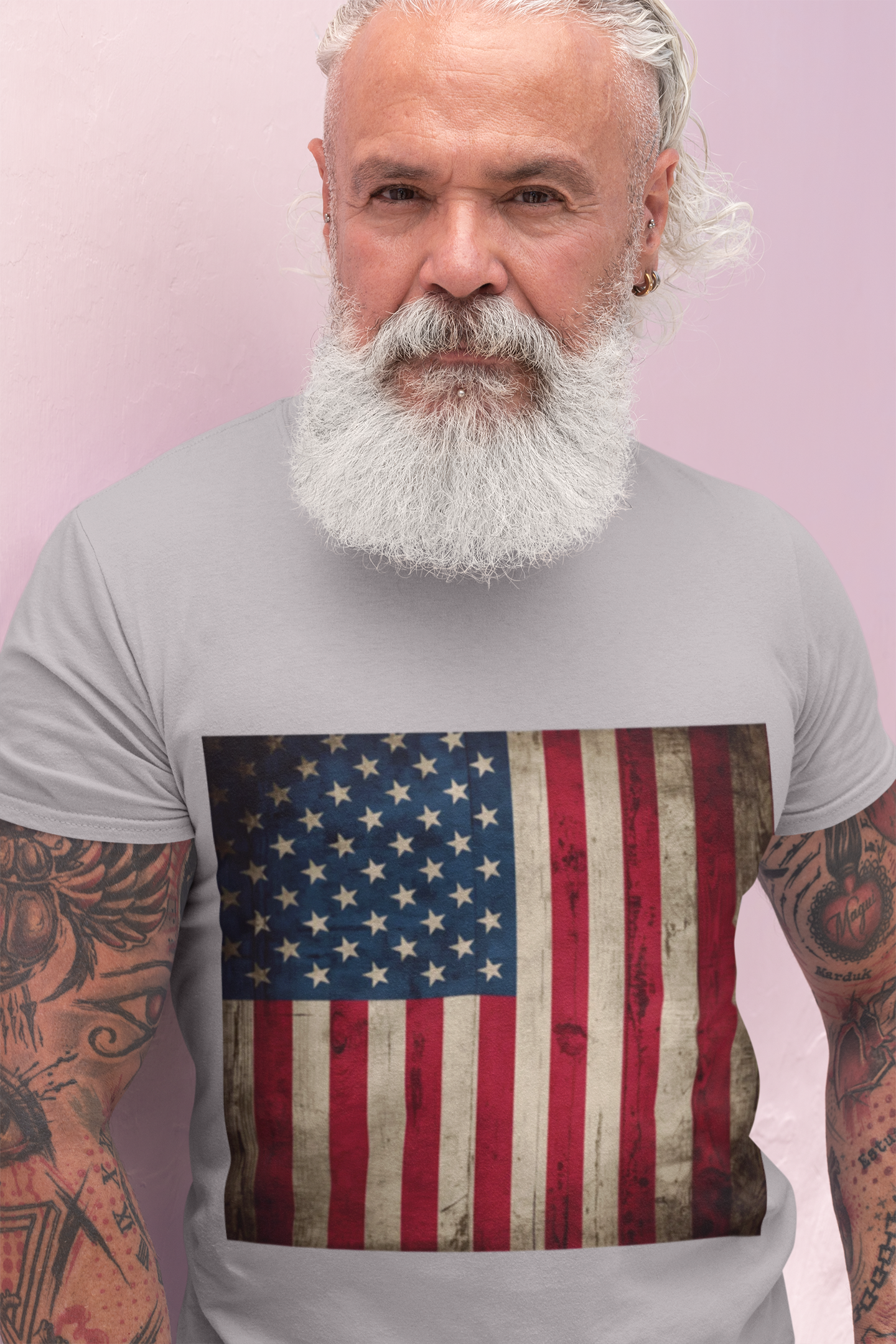 Vintage American Flag T-Shirt — Distressed USA Graphic Tee