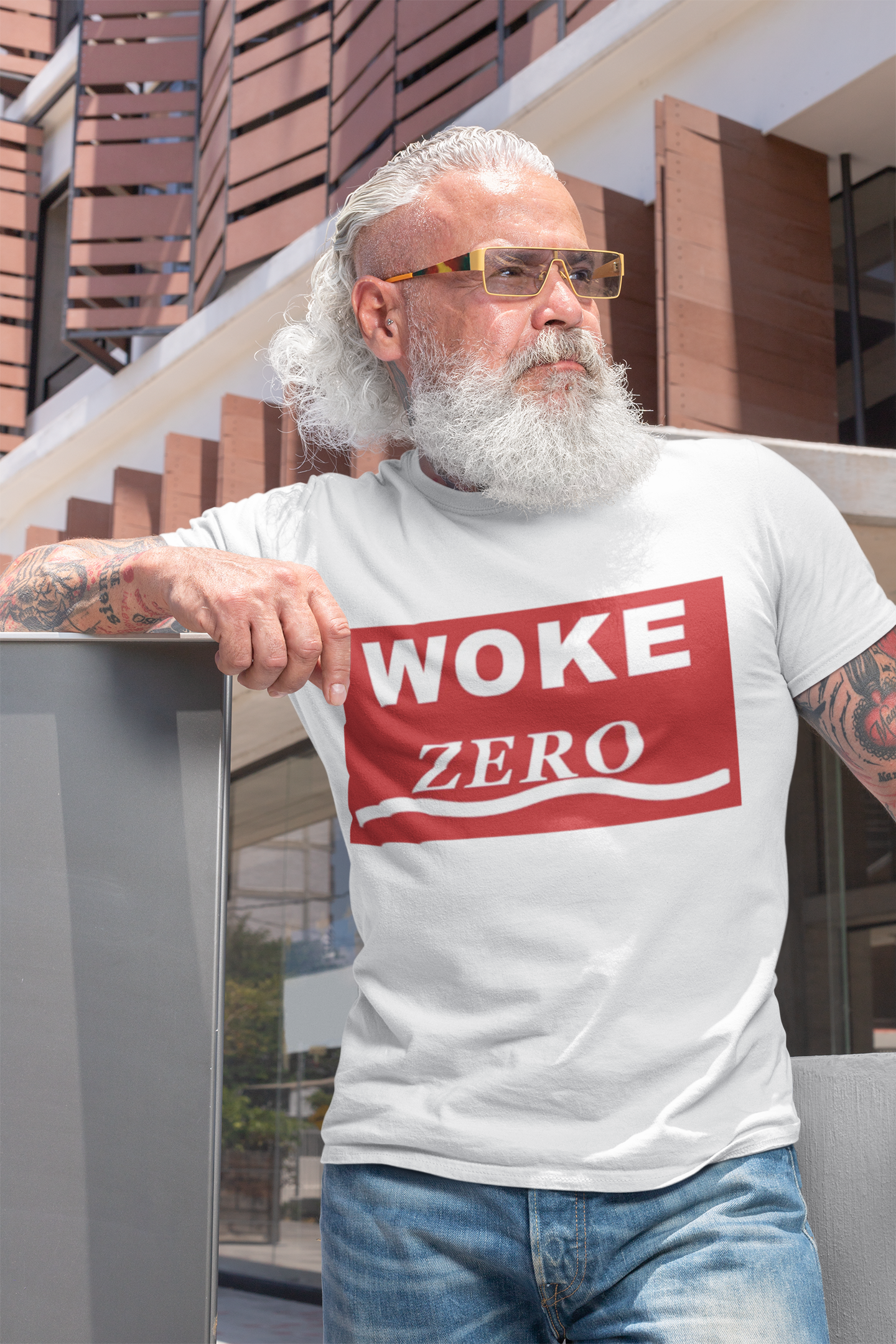 Woke Zero Tee — Bold Red Statement T-Shirt