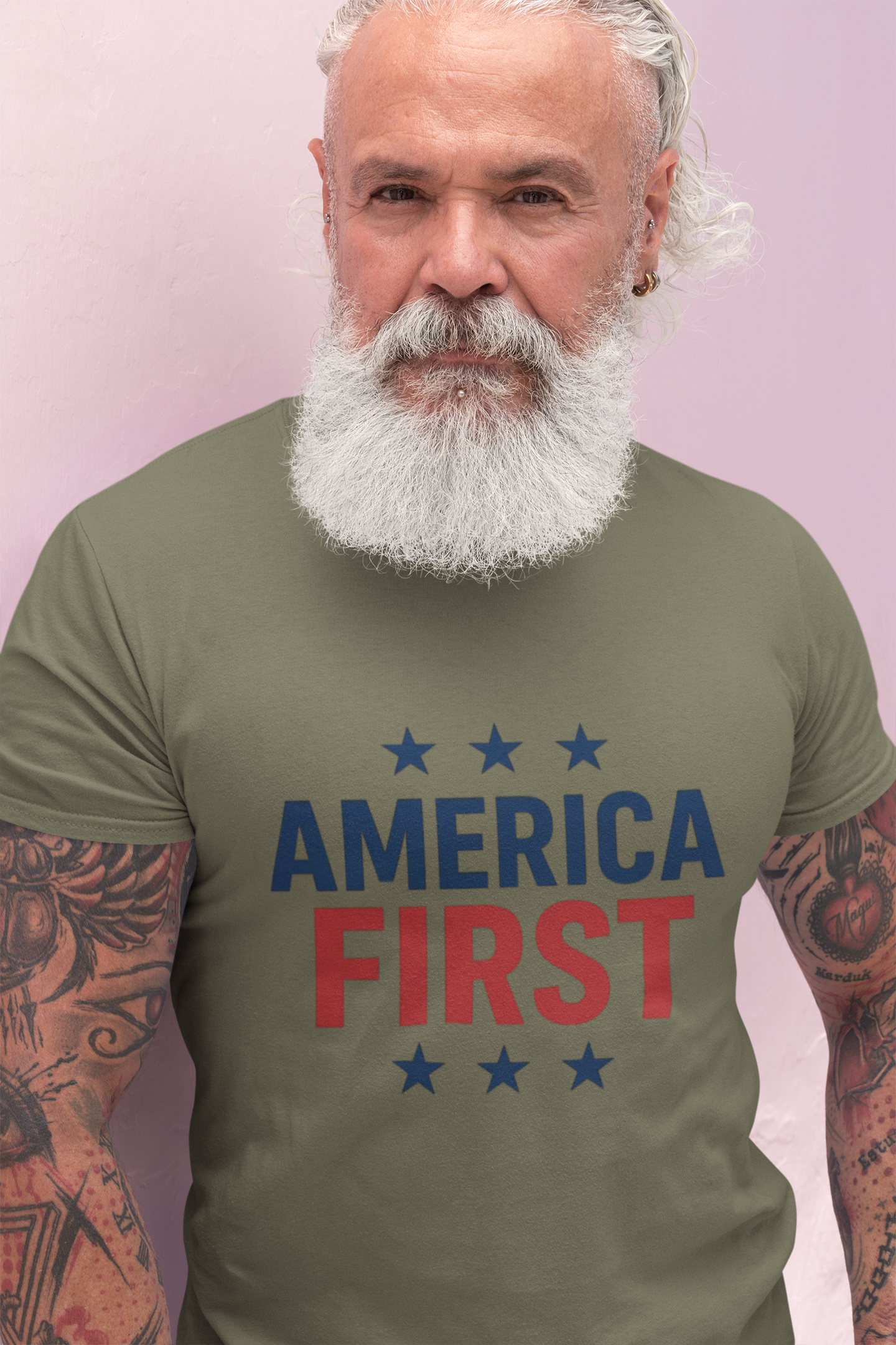 T-Shirt — "America First" Patriotic Graphic Tee