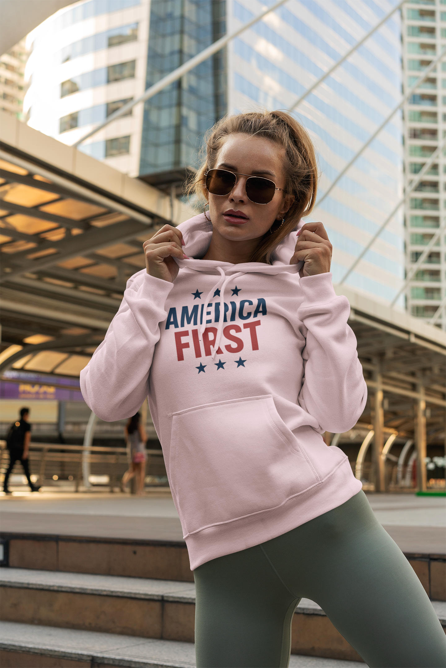 America First Sweatshirt — Patriotic Crewneck Pullover