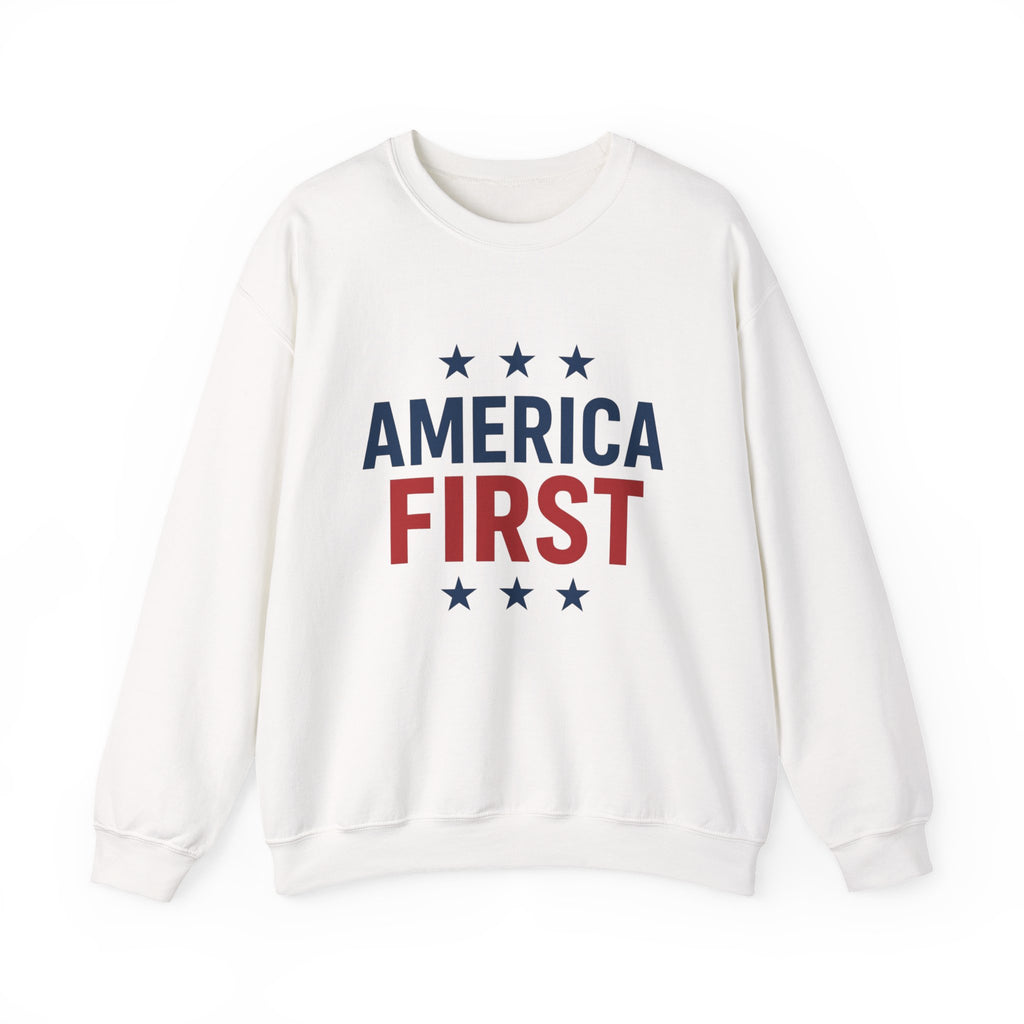 America First Sweatshirt — Patriotic Crewneck Pullover