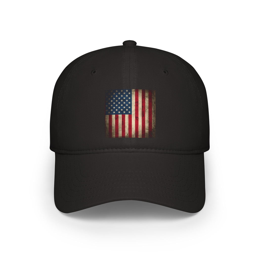 Unisex Distressed American Flag Low Profile Baseball Cap