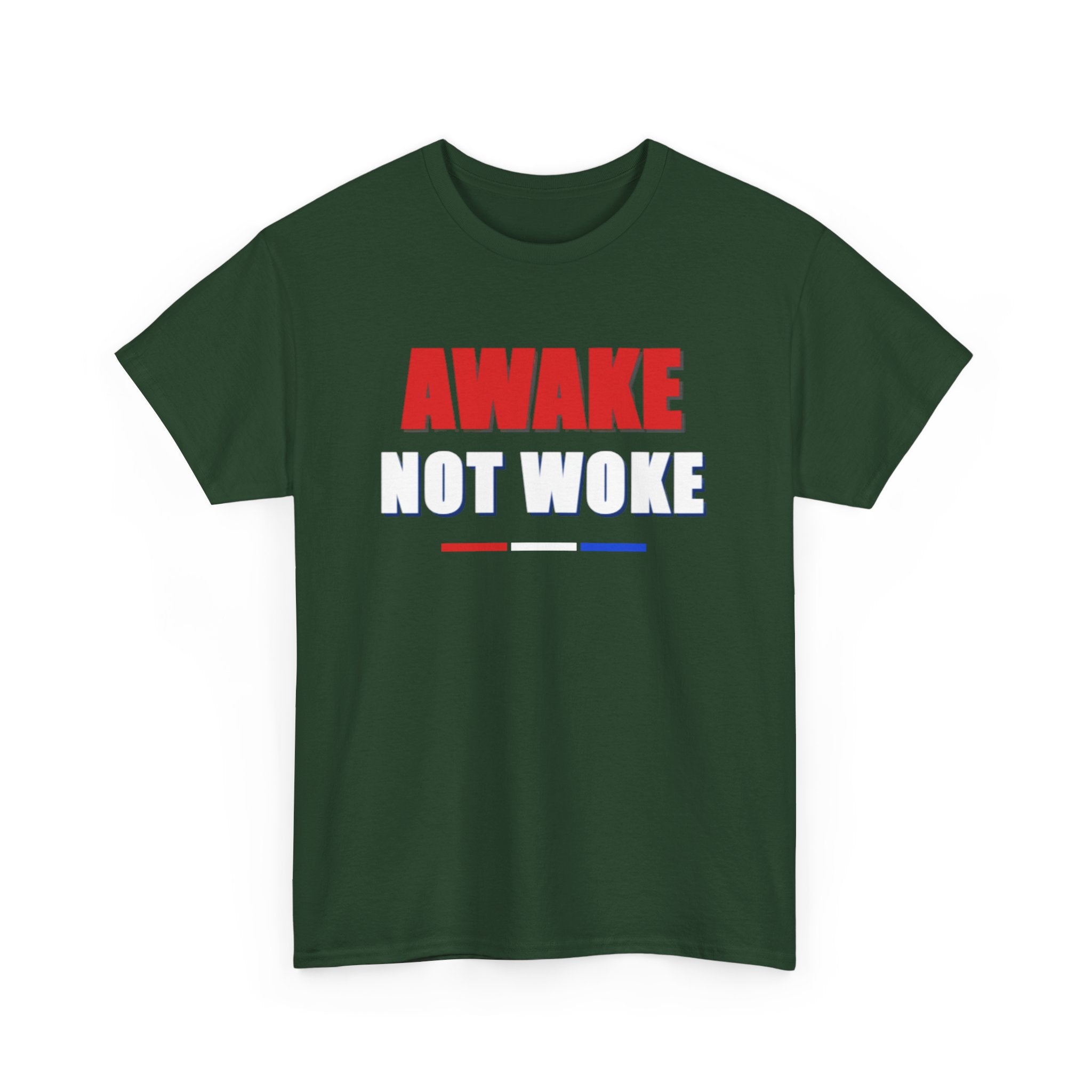 T-Shirt — "Awake Not Woke" Patriotic Graphic Tee