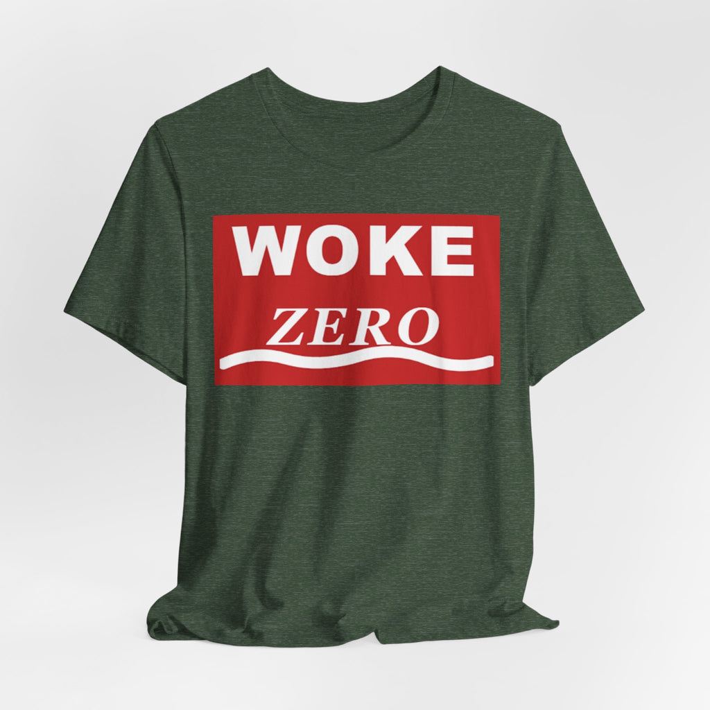 Woke Zero Tee — Bold Red Statement T-Shirt