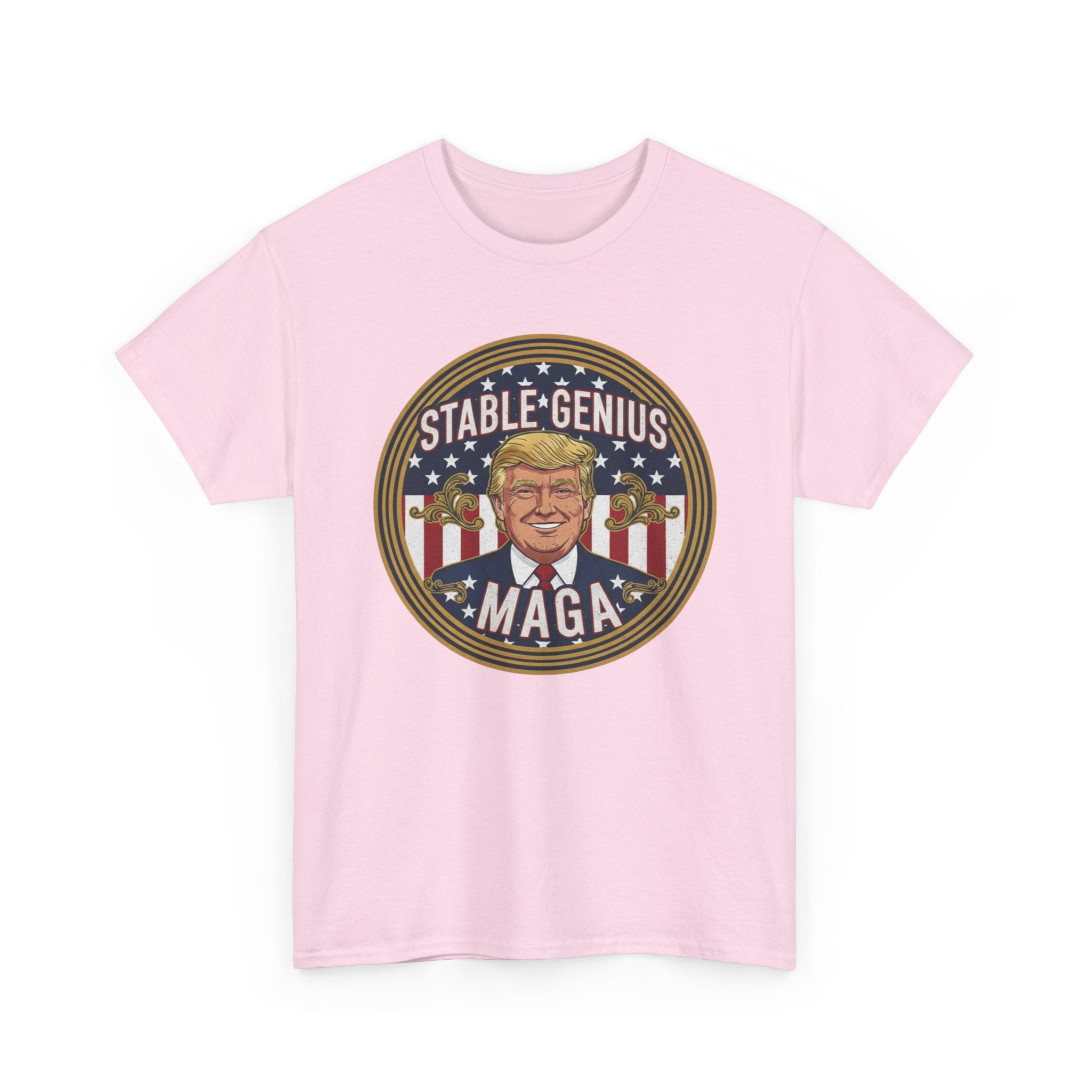 Unisex Heavy Cotton Tee--"Stable Genuis MAGA"