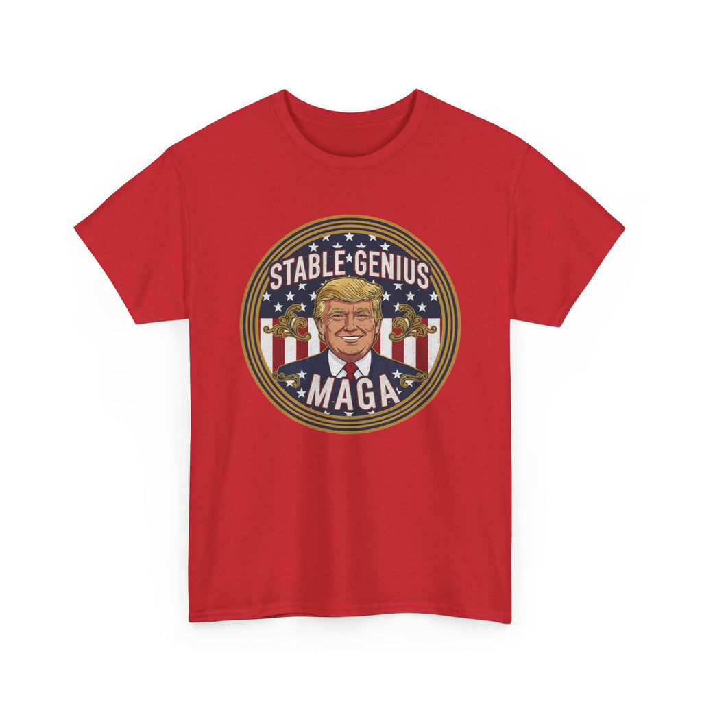 Unisex Heavy Cotton Tee--"Stable Genuis MAGA"