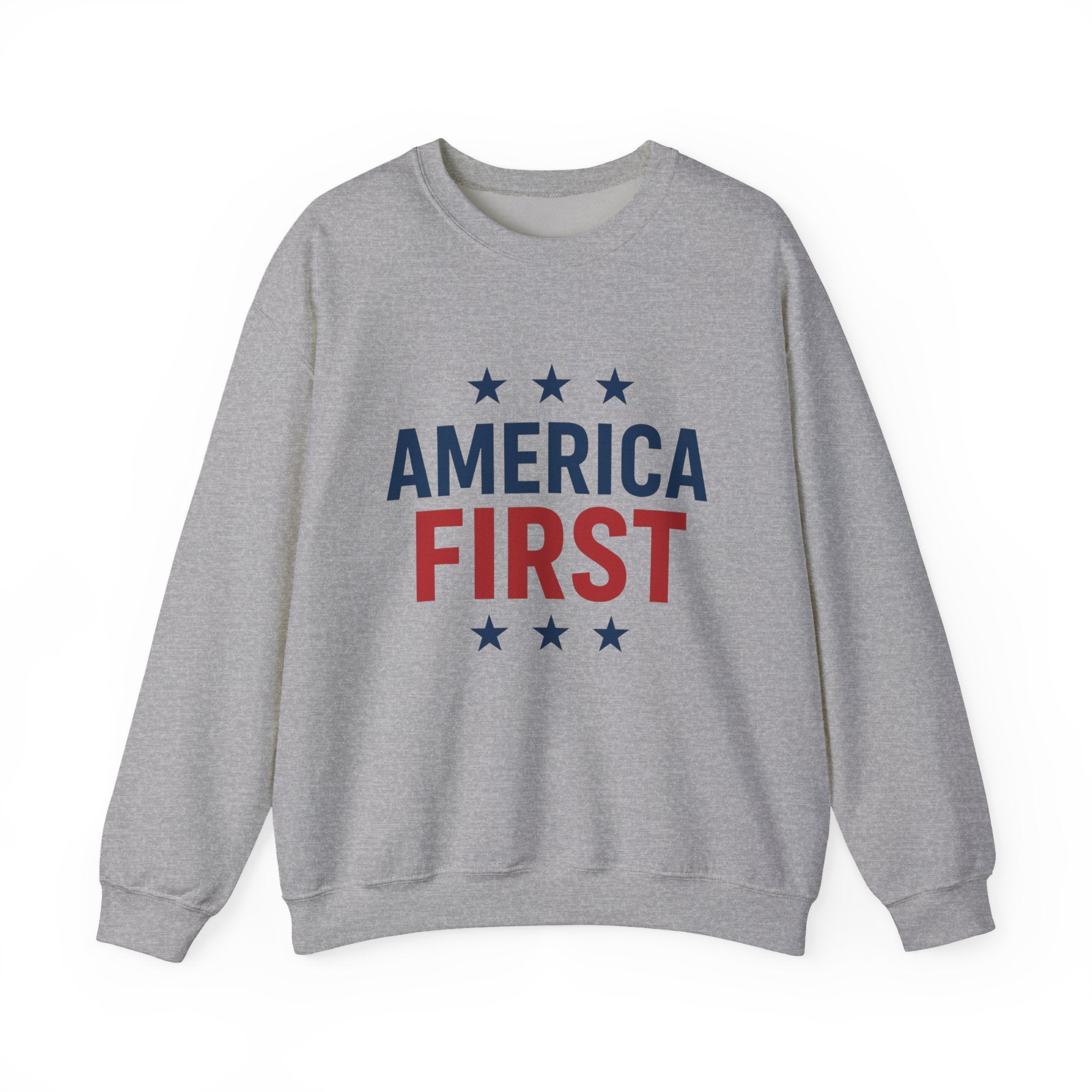 America First Sweatshirt — Patriotic Crewneck Pullover