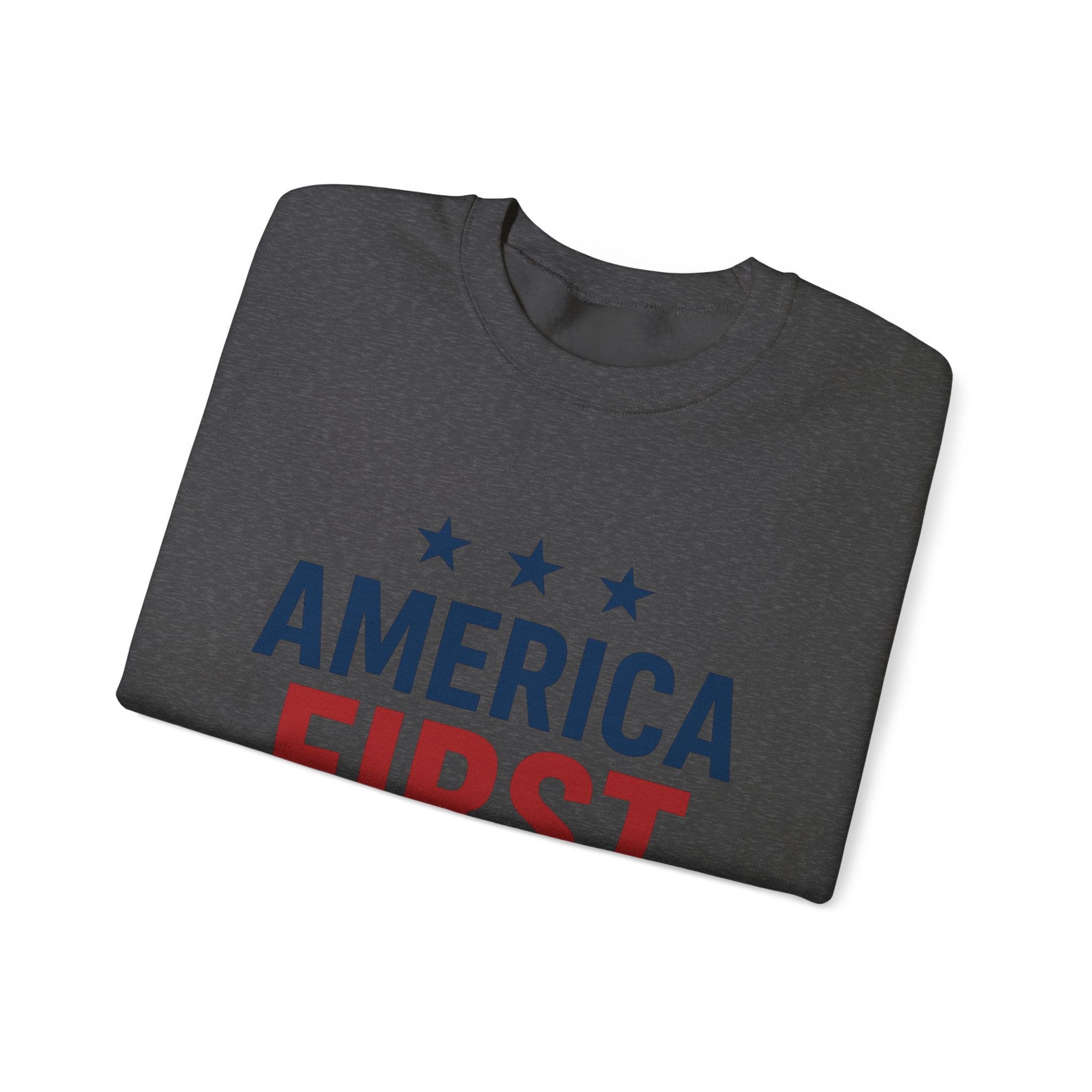 America First Sweatshirt — Patriotic Crewneck Pullover