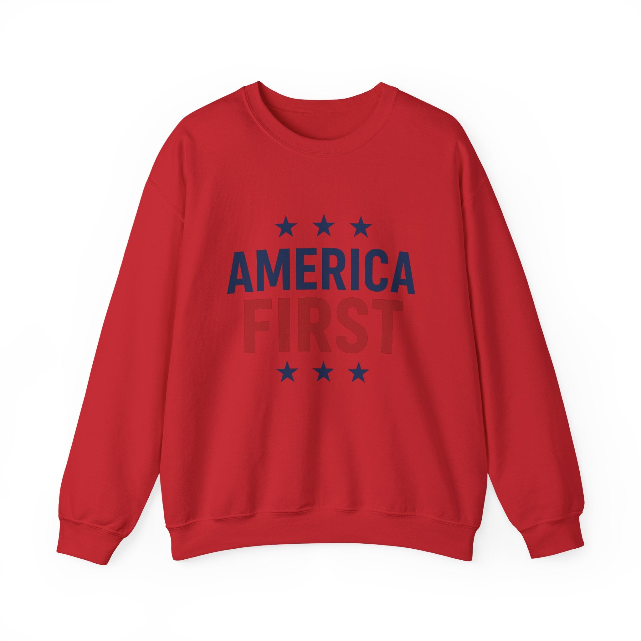 America First Sweatshirt — Patriotic Crewneck Pullover