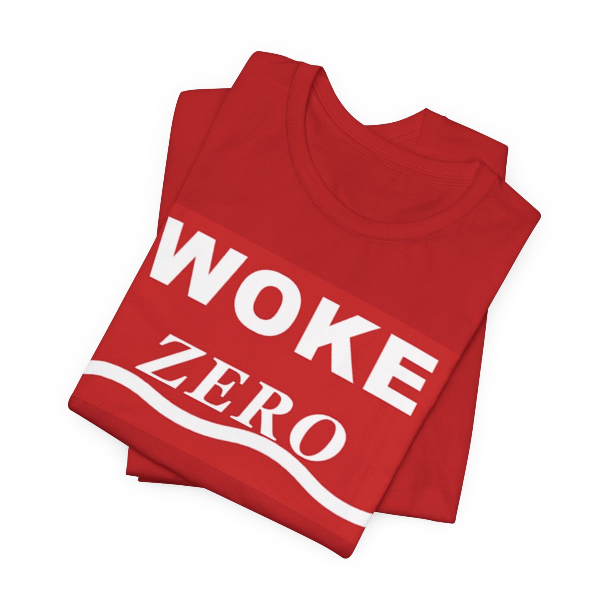 Woke Zero Tee — Bold Red Statement T-Shirt