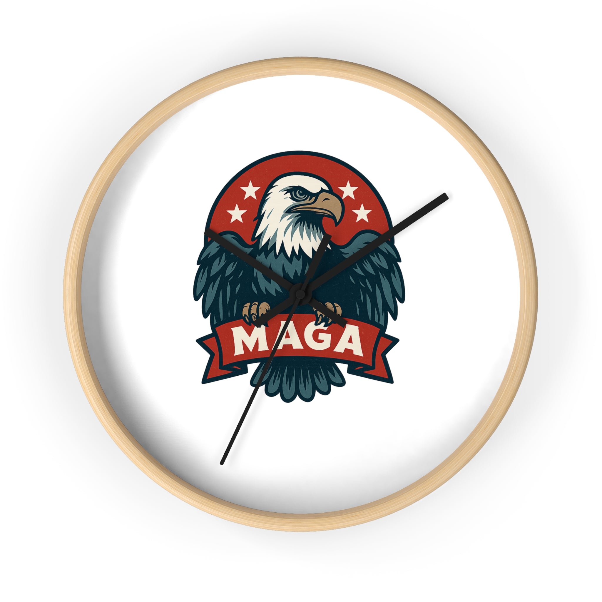 MAGA Eagle Wall Clock — Patriotic American Eagle Timepiece