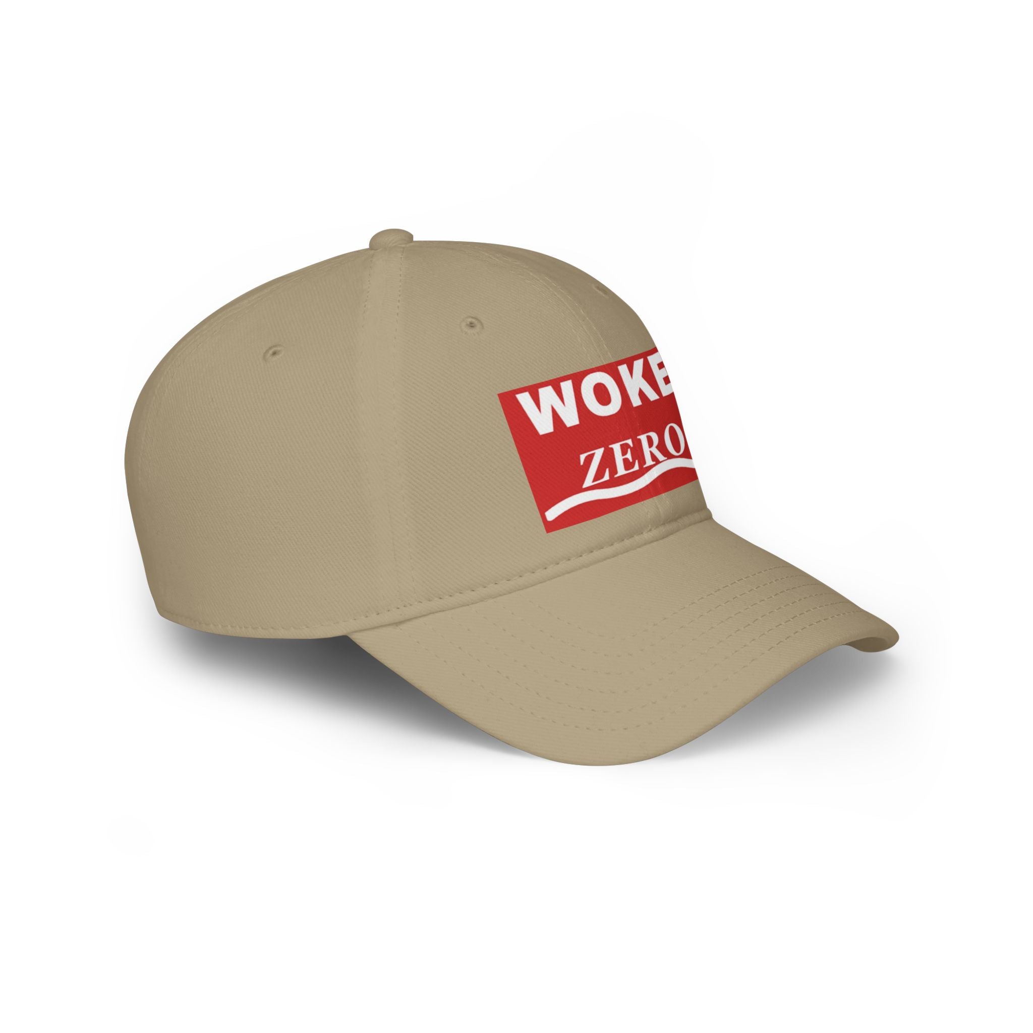 Woke Zero Baseball Cap — Bold Red Logo Low-Profile Hat