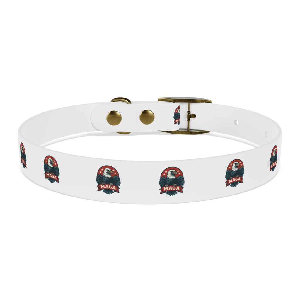 Patriotic MAGA Dog Collar — American Flag Eagle Design for Small & Large Dogs