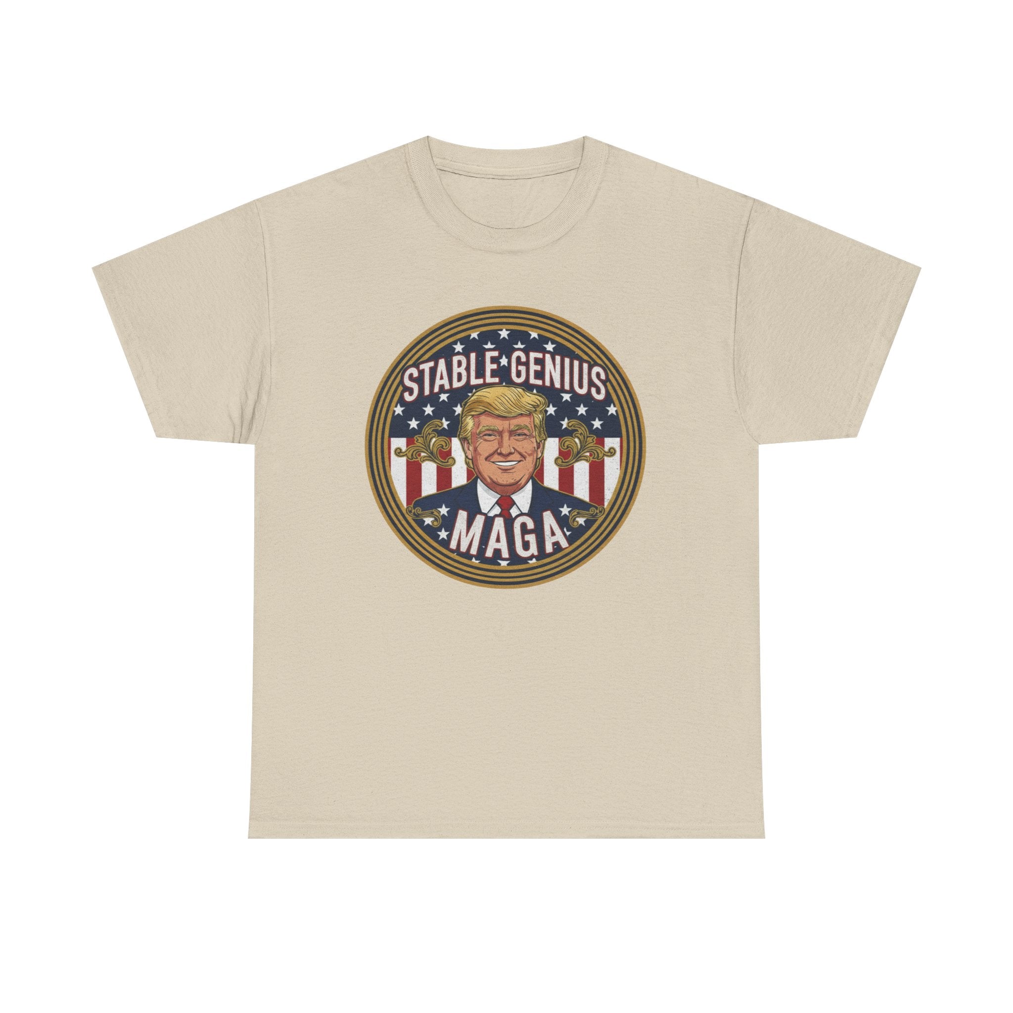 Unisex Heavy Cotton Tee--"Stable Genuis MAGA"