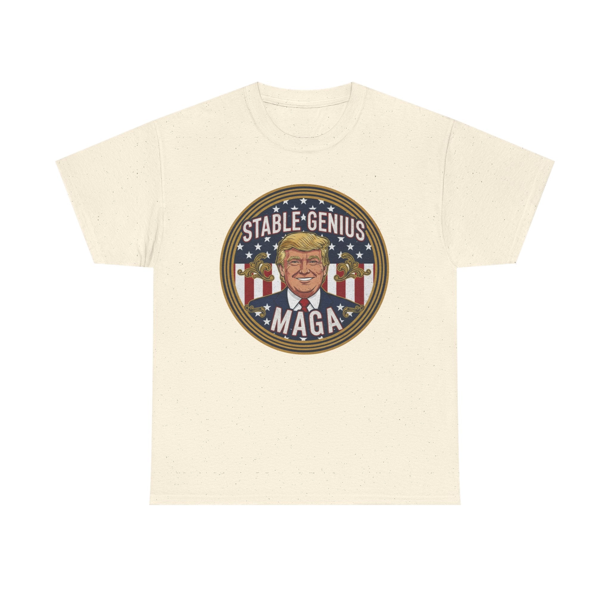 Unisex Heavy Cotton Tee--"Stable Genuis MAGA"