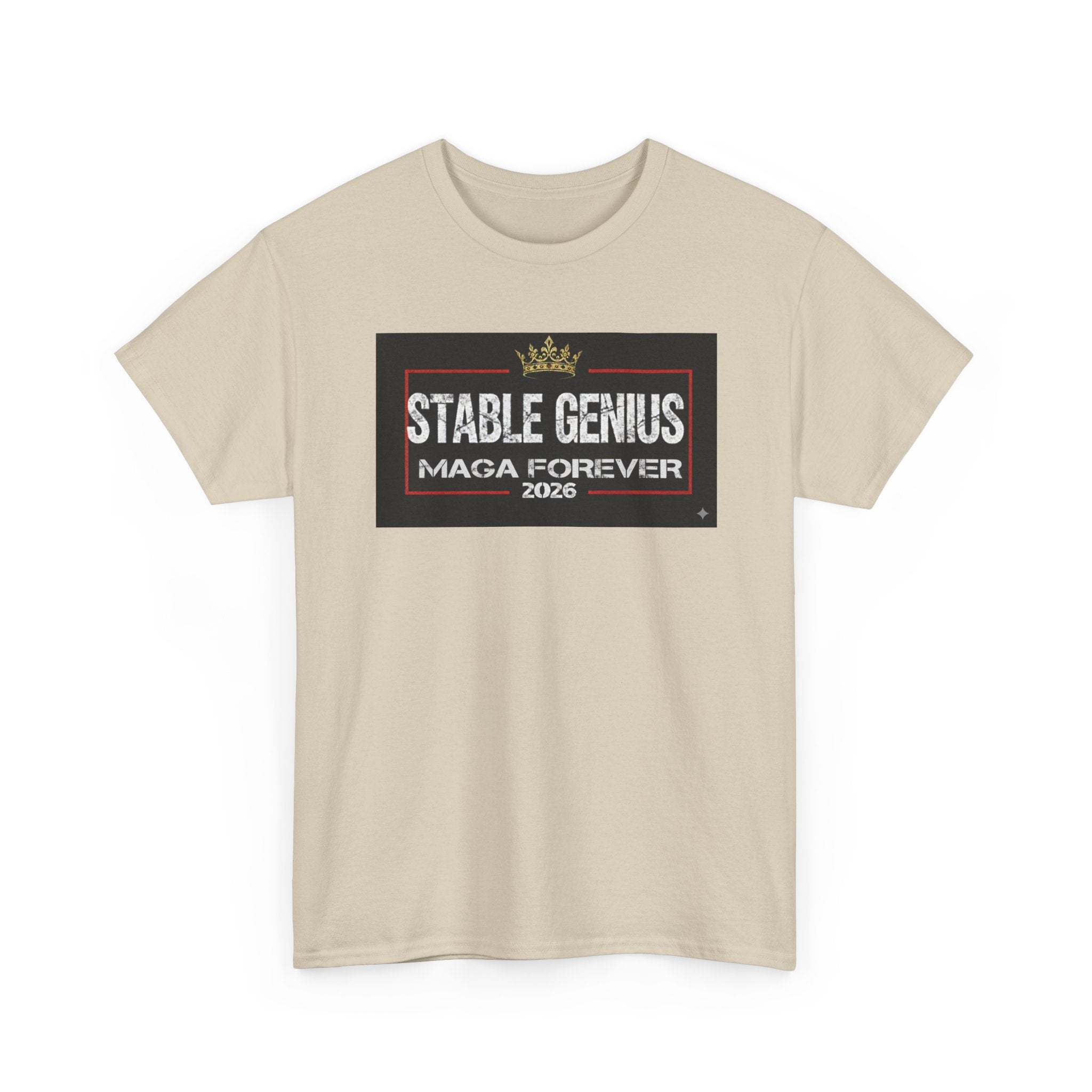 Unisex Heavy Cotton Tee--"Stable Genius MAGA Forever"