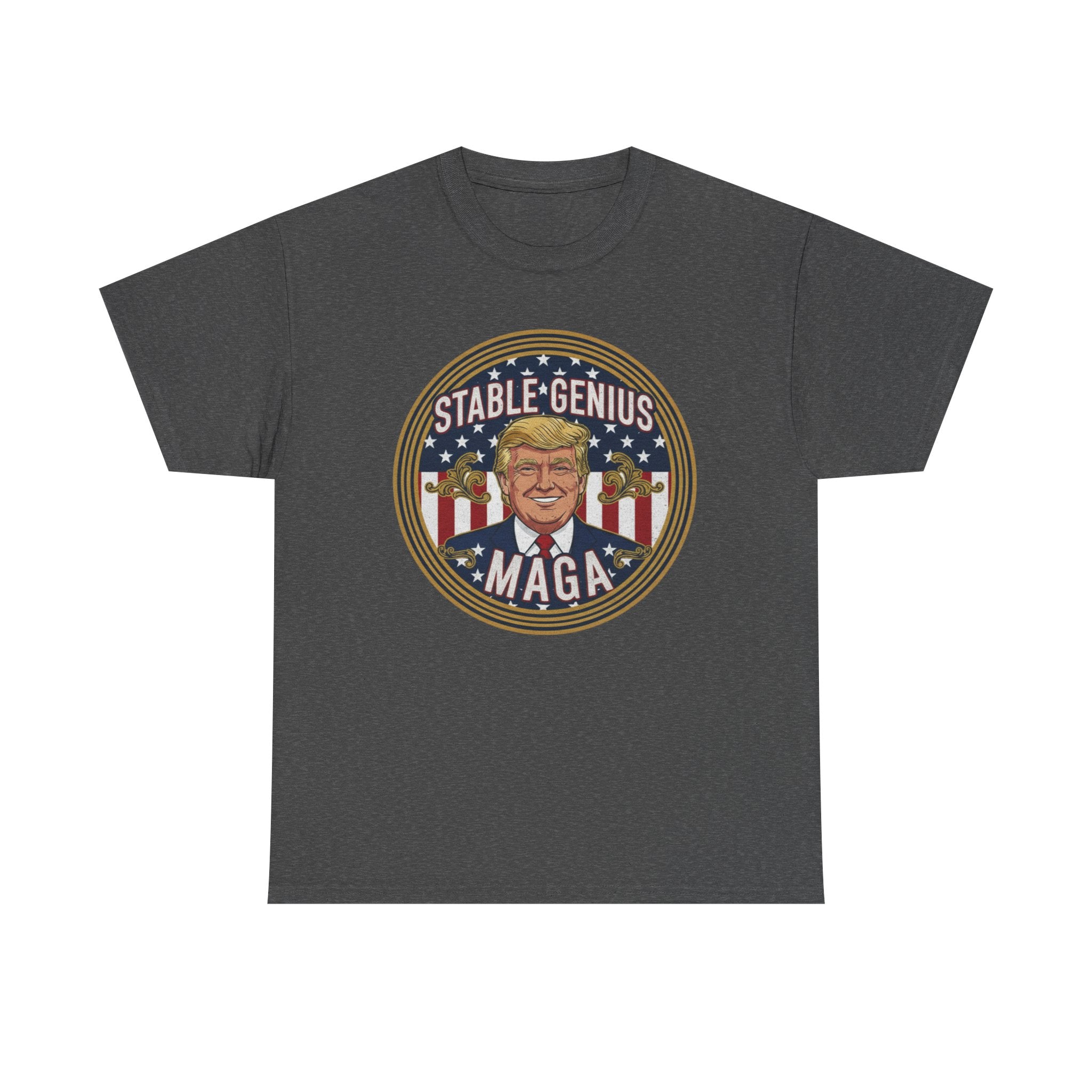 Unisex Heavy Cotton Tee--"Stable Genuis MAGA"