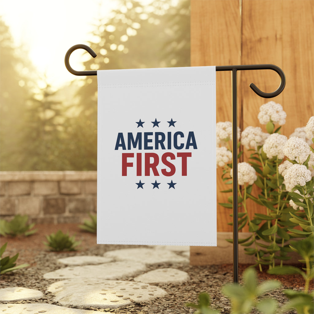 America First Garden Flag - Patriotic House Banner