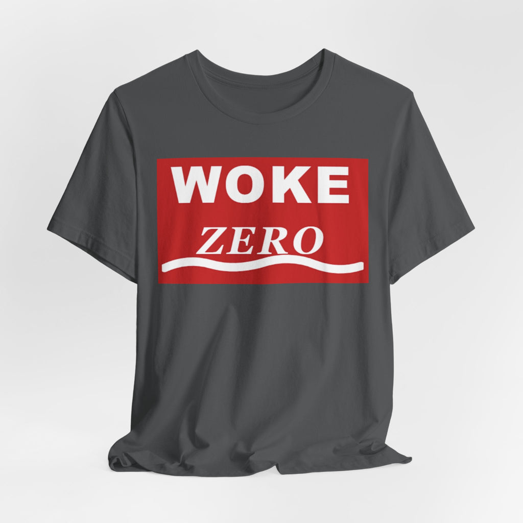Woke Zero Tee — Bold Red Statement T-Shirt